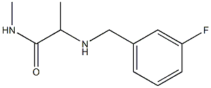 2-{[(3-fluorophenyl)methyl]amino}-N-methylpropanamide Structure