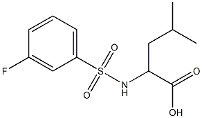 2-{[(3-fluorophenyl)sulfonyl]amino}-4-methylpentanoic acid Structure