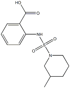 2-{[(3-methylpiperidine-1-)sulfonyl]amino}benzoic acid 구조식 이미지
