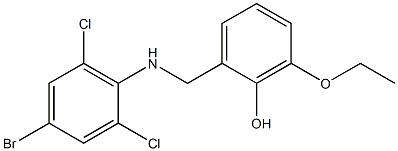 2-{[(4-bromo-2,6-dichlorophenyl)amino]methyl}-6-ethoxyphenol Structure