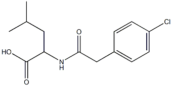 2-{[(4-chlorophenyl)acetyl]amino}-4-methylpentanoic acid Structure