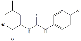 2-{[(4-chlorophenyl)carbamoyl]amino}-4-methylpentanoic acid Structure