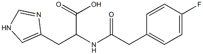 2-{[(4-fluorophenyl)acetyl]amino}-3-(1H-imidazol-4-yl)propanoic acid Structure