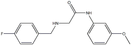 2-{[(4-fluorophenyl)methyl]amino}-N-(3-methoxyphenyl)acetamide 구조식 이미지