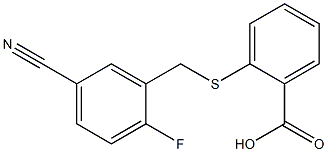 2-{[(5-cyano-2-fluorophenyl)methyl]sulfanyl}benzoic acid 구조식 이미지