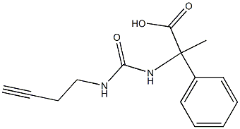 2-{[(but-3-ynylamino)carbonyl]amino}-2-phenylpropanoic acid 구조식 이미지