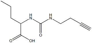 2-{[(but-3-ynylamino)carbonyl]amino}pentanoic acid 구조식 이미지