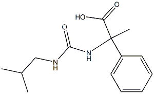 2-{[(isobutylamino)carbonyl]amino}-2-phenylpropanoic acid 구조식 이미지