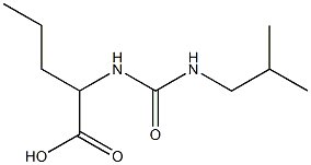 2-{[(isobutylamino)carbonyl]amino}pentanoic acid 구조식 이미지