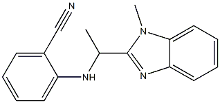 2-{[1-(1-methyl-1H-1,3-benzodiazol-2-yl)ethyl]amino}benzonitrile 구조식 이미지