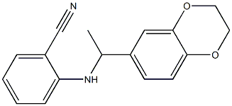 2-{[1-(2,3-dihydro-1,4-benzodioxin-6-yl)ethyl]amino}benzonitrile Structure