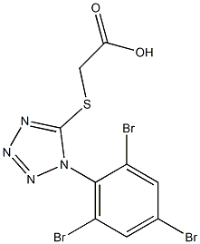 2-{[1-(2,4,6-tribromophenyl)-1H-1,2,3,4-tetrazol-5-yl]sulfanyl}acetic acid Structure