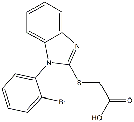 2-{[1-(2-bromophenyl)-1H-1,3-benzodiazol-2-yl]sulfanyl}acetic acid Structure