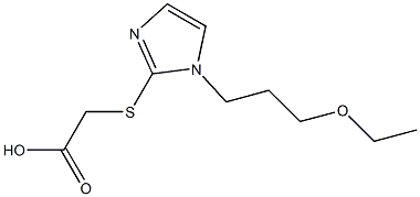 2-{[1-(3-ethoxypropyl)-1H-imidazol-2-yl]sulfanyl}acetic acid 구조식 이미지