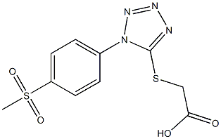 2-{[1-(4-methanesulfonylphenyl)-1H-1,2,3,4-tetrazol-5-yl]sulfanyl}acetic acid Structure