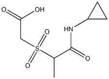 2-{[1-(cyclopropylcarbamoyl)ethane]sulfonyl}acetic acid Structure