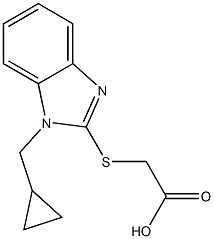 2-{[1-(cyclopropylmethyl)-1H-1,3-benzodiazol-2-yl]sulfanyl}acetic acid 구조식 이미지