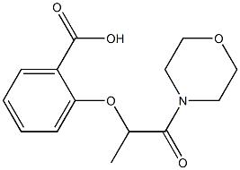 2-{[1-(morpholin-4-yl)-1-oxopropan-2-yl]oxy}benzoic acid 구조식 이미지