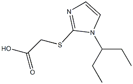 2-{[1-(pentan-3-yl)-1H-imidazol-2-yl]sulfanyl}acetic acid 구조식 이미지