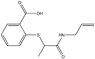 2-{[1-(prop-2-en-1-ylcarbamoyl)ethyl]sulfanyl}benzoic acid 구조식 이미지