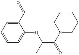 2-{[1-oxo-1-(piperidin-1-yl)propan-2-yl]oxy}benzaldehyde 구조식 이미지