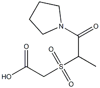 2-{[1-oxo-1-(pyrrolidin-1-yl)propane-2-]sulfonyl}acetic acid Structure
