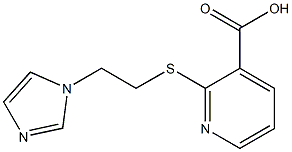 2-{[2-(1H-imidazol-1-yl)ethyl]sulfanyl}pyridine-3-carboxylic acid 구조식 이미지