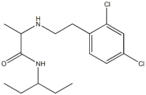 2-{[2-(2,4-dichlorophenyl)ethyl]amino}-N-(pentan-3-yl)propanamide Structure