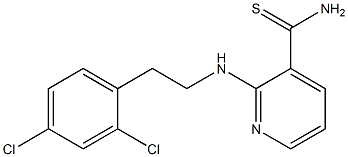 2-{[2-(2,4-dichlorophenyl)ethyl]amino}pyridine-3-carbothioamide Structure