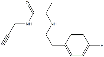 2-{[2-(4-fluorophenyl)ethyl]amino}-N-(prop-2-yn-1-yl)propanamide 구조식 이미지