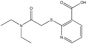 2-{[2-(diethylamino)-2-oxoethyl]thio}nicotinic acid 구조식 이미지