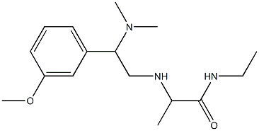 2-{[2-(dimethylamino)-2-(3-methoxyphenyl)ethyl]amino}-N-ethylpropanamide 구조식 이미지