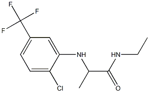 2-{[2-chloro-5-(trifluoromethyl)phenyl]amino}-N-ethylpropanamide 구조식 이미지