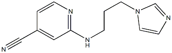 2-{[3-(1H-imidazol-1-yl)propyl]amino}pyridine-4-carbonitrile 구조식 이미지