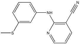 2-{[3-(methylthio)phenyl]amino}nicotinonitrile Structure