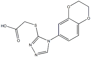 2-{[4-(2,3-dihydro-1,4-benzodioxin-6-yl)-4H-1,2,4-triazol-3-yl]sulfanyl}acetic acid Structure