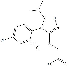 2-{[4-(2,4-dichlorophenyl)-5-(propan-2-yl)-4H-1,2,4-triazol-3-yl]sulfanyl}acetic acid 구조식 이미지