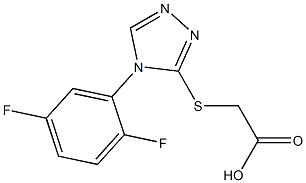 2-{[4-(2,5-difluorophenyl)-4H-1,2,4-triazol-3-yl]sulfanyl}acetic acid 구조식 이미지