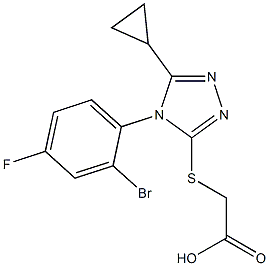 2-{[4-(2-bromo-4-fluorophenyl)-5-cyclopropyl-4H-1,2,4-triazol-3-yl]sulfanyl}acetic acid Structure