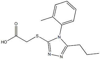 2-{[4-(2-methylphenyl)-5-propyl-4H-1,2,4-triazol-3-yl]sulfanyl}acetic acid 구조식 이미지