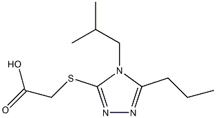 2-{[4-(2-methylpropyl)-5-propyl-4H-1,2,4-triazol-3-yl]sulfanyl}acetic acid Structure