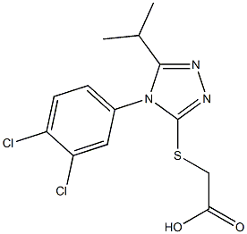 2-{[4-(3,4-dichlorophenyl)-5-(propan-2-yl)-4H-1,2,4-triazol-3-yl]sulfanyl}acetic acid 구조식 이미지