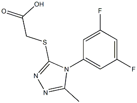 2-{[4-(3,5-difluorophenyl)-5-methyl-4H-1,2,4-triazol-3-yl]sulfanyl}acetic acid 구조식 이미지