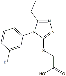 2-{[4-(3-bromophenyl)-5-ethyl-4H-1,2,4-triazol-3-yl]sulfanyl}acetic acid 구조식 이미지