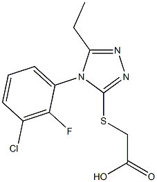 2-{[4-(3-chloro-2-fluorophenyl)-5-ethyl-4H-1,2,4-triazol-3-yl]sulfanyl}acetic acid Structure