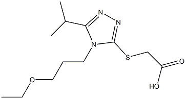 2-{[4-(3-ethoxypropyl)-5-(propan-2-yl)-4H-1,2,4-triazol-3-yl]sulfanyl}acetic acid Structure