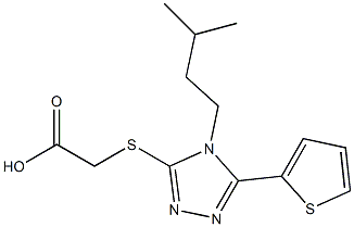 2-{[4-(3-methylbutyl)-5-(thiophen-2-yl)-4H-1,2,4-triazol-3-yl]sulfanyl}acetic acid 구조식 이미지