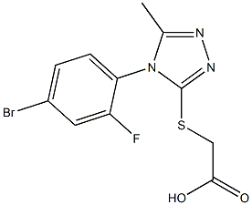 2-{[4-(4-bromo-2-fluorophenyl)-5-methyl-4H-1,2,4-triazol-3-yl]sulfanyl}acetic acid 구조식 이미지