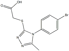 2-{[4-(4-bromophenyl)-5-methyl-4H-1,2,4-triazol-3-yl]sulfanyl}acetic acid Structure