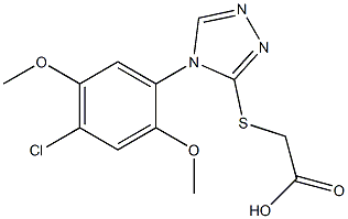 2-{[4-(4-chloro-2,5-dimethoxyphenyl)-4H-1,2,4-triazol-3-yl]sulfanyl}acetic acid Structure